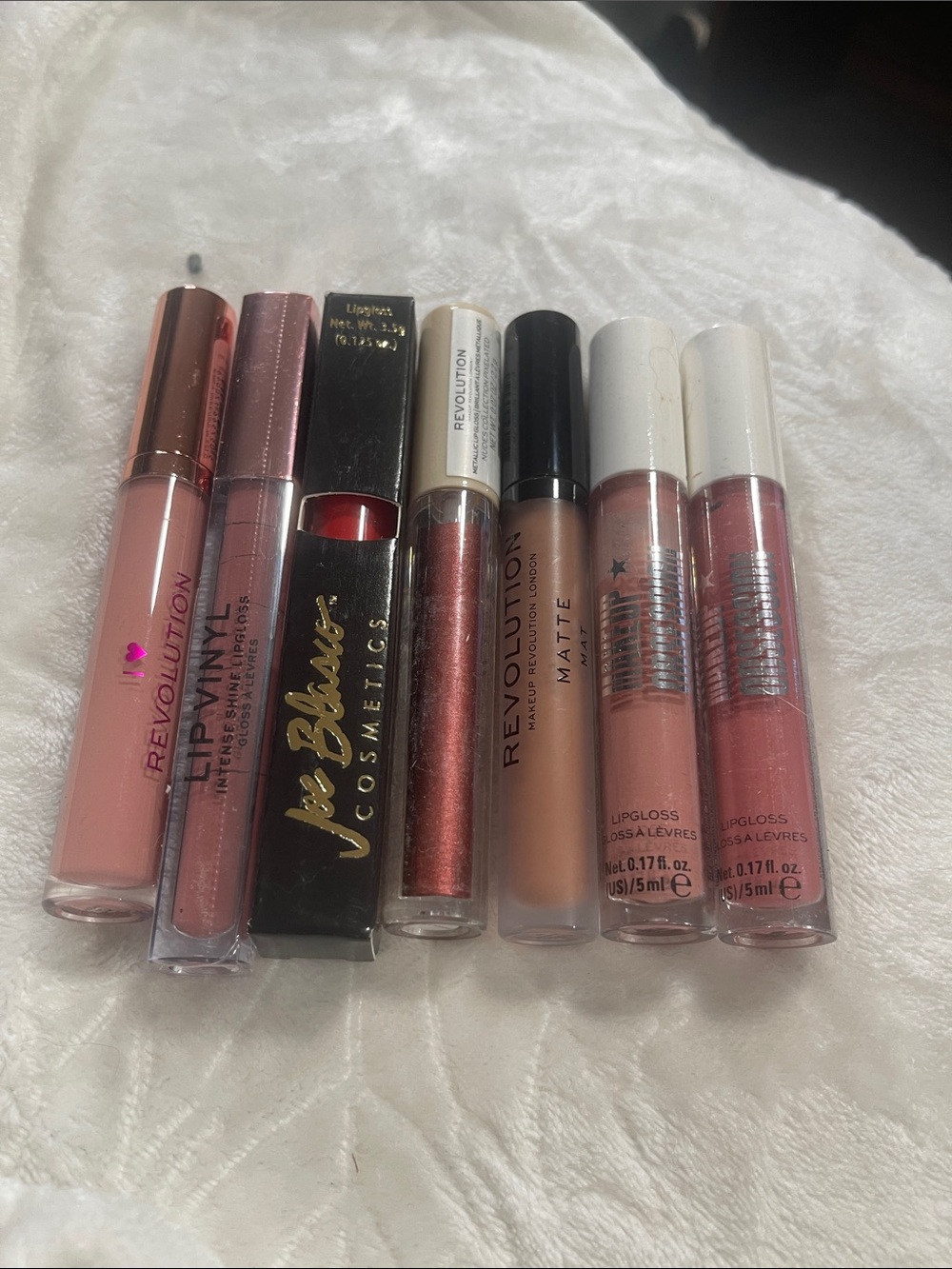 Revolution Lip Gloss & Liquid Lipstick Set — Nude & Dusty Pink Shades